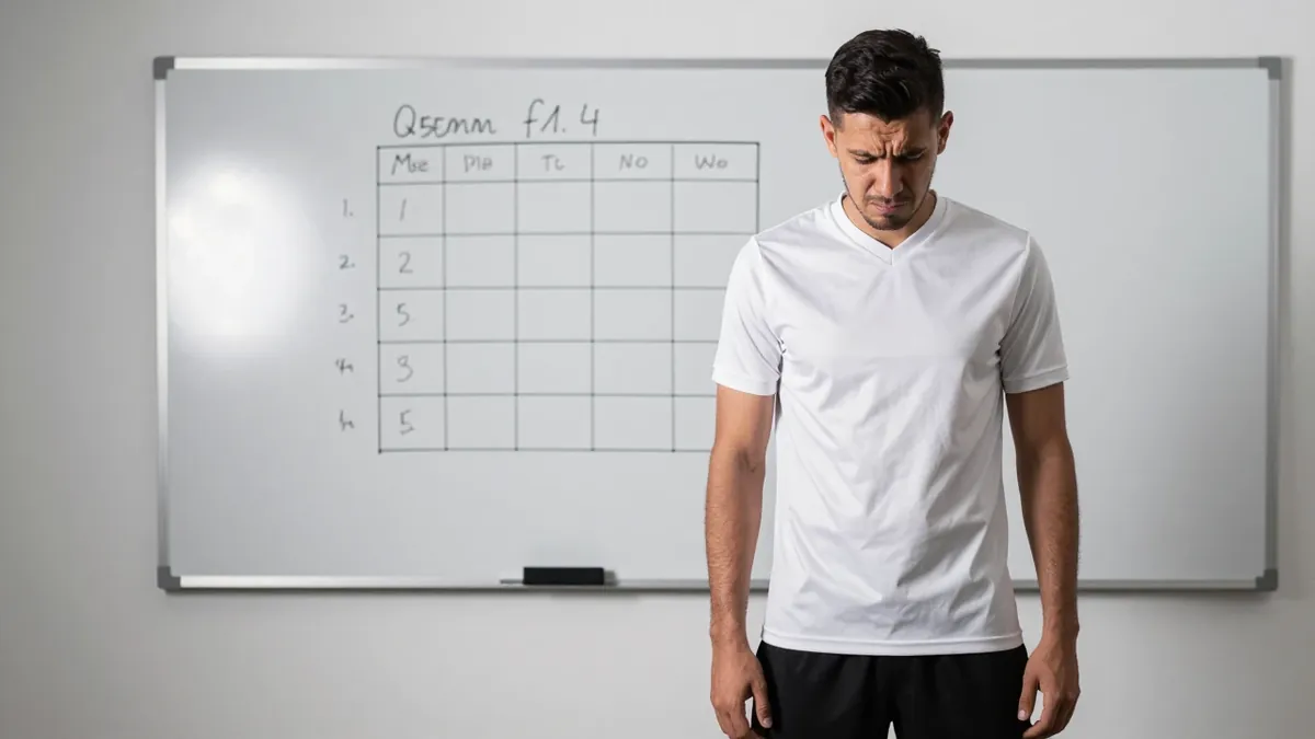 A photorealistic image of a Querétaro player, wearing a white jersey with a smooth, unbroken fabric, and a pair of black...