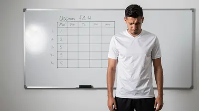 A photorealistic image of a Querétaro player, wearing a white jersey with a smooth, unbroken fabric, and a pair of black...
