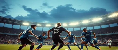 Mid-30s Queretaro midfielder, muscular, waist-up, eyes bright, hair damp, celebrating a goal;